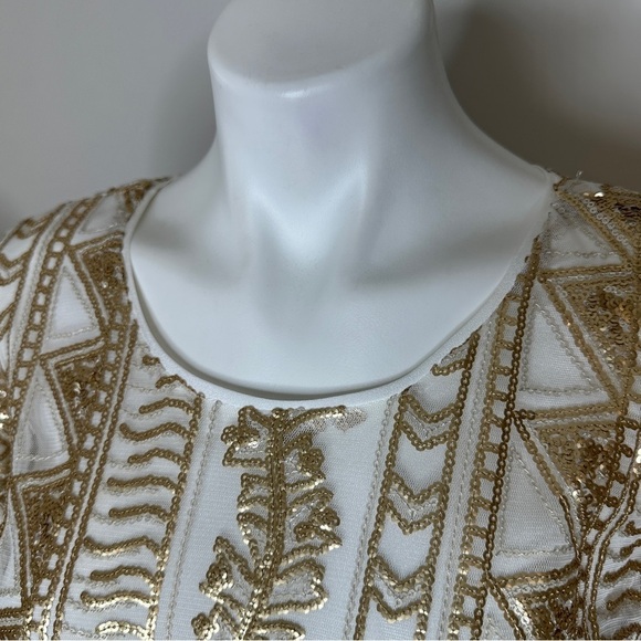 Dress the Population Cassandra gold sequin dress Small - Picture 4 of 7